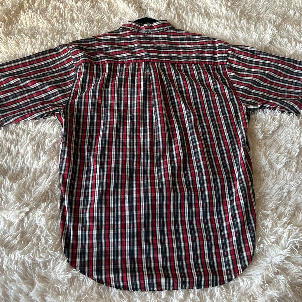 Puritan Wrinkle Resistant Red Plaid Button-up Shirt - Picture 5 of 7